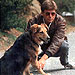 At home in Los Angeles with Whiskey - November 1983 - photo © Christian Simonpietri/Sygma/Corbis