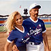Hollywood All-Stars game at Dodger Stadium, with Pamela Anderson - August 14, 1993