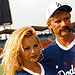 Hollywood All-Stars game at Dodger Stadium, with Pamela Anderson - August 14, 1993