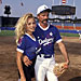 Hollywood All-Stars game at Dodger Stadium, with Pamela Anderson - August 14, 1993