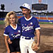 Hollywood All-Stars game at Dodger Stadium, with Pamela Anderson - August 14, 1993