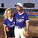 Hollywood All-Stars game at Dodger Stadium, with Pamela Anderson - August 14, 1993