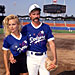 Hollywood All-Stars game at Dodger Stadium, with Pamela Anderson - August 14, 1993