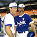 Hollywood All-Stars game at Dodger Stadium, with Drake Hogestyn - August 14, 1993