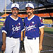Hollywood All-Stars game at Dodger Stadium, with Mark Harmon - August 14, 1993