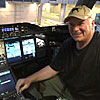 Richard's selfie in the Quantas cockpit