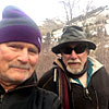 Richard's photo with friend Mokey in Montana